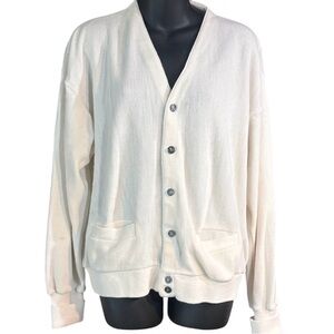 vintage Par Four men's cardigan sweater 1980s or 90s grandpa preppy golf large